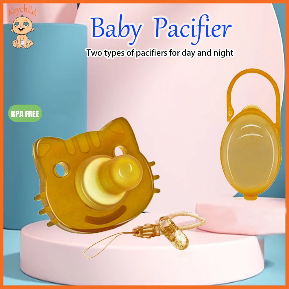 Keychild 3 In 1 Portable Baby Pacifier Set Anti-drop Chain Nipple For ...