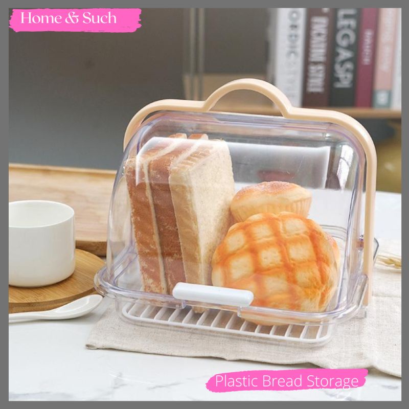 Bread Storage Transparent Plastic Bread Cake Dessert Storage Bekas Roti ...