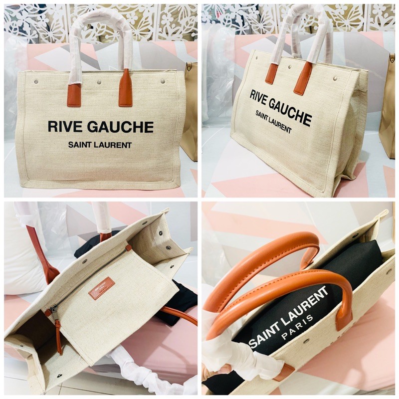 SAINT LAURENT RIVE GAUCHE LINEN BAG UNBOXING