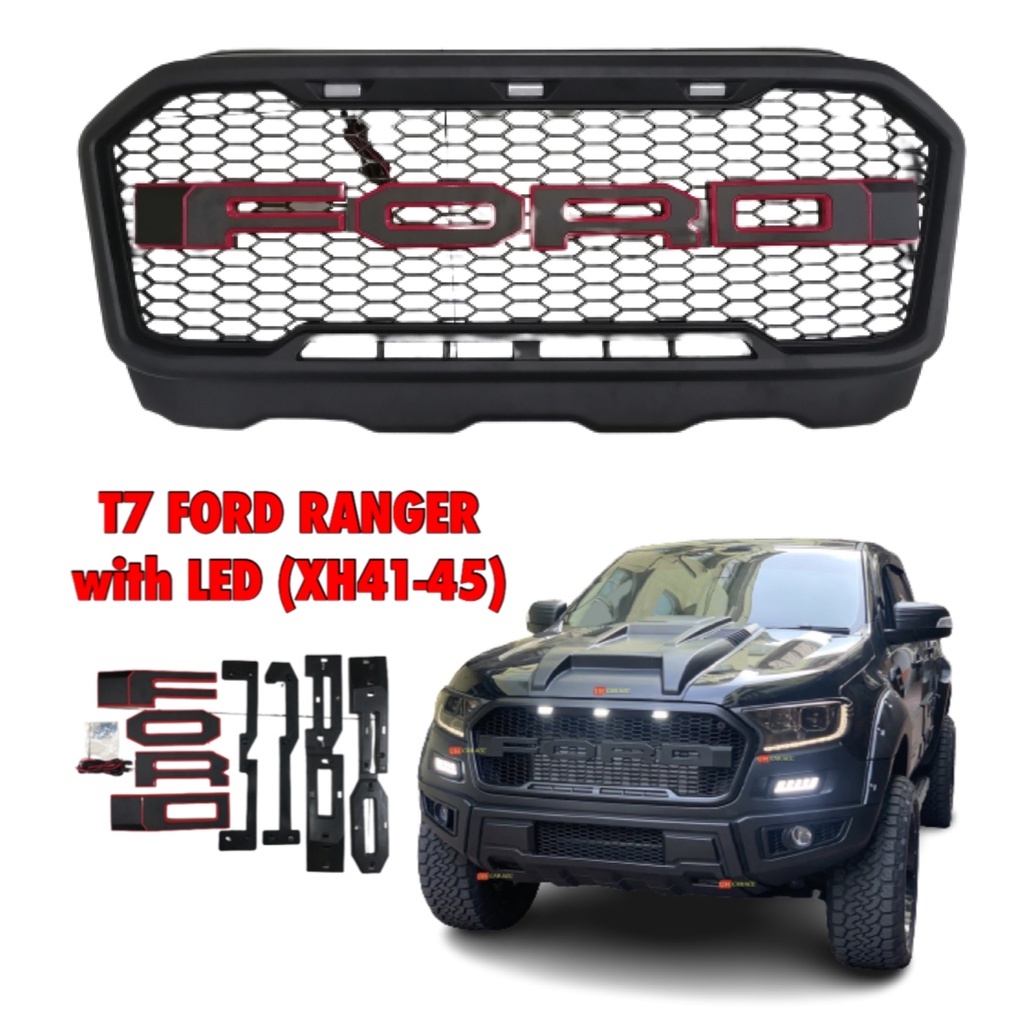 CAOS UNIVERSAL FOR ALL FORD RANGER T7 WITH LED CAR FRONT BUMPER HOOD ...