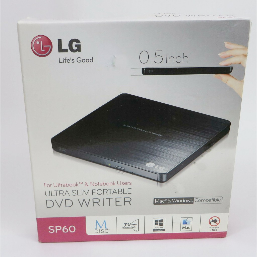 Bnew in Box LG Ultra Slim Portable DVD Writer GP50 Mac Windows