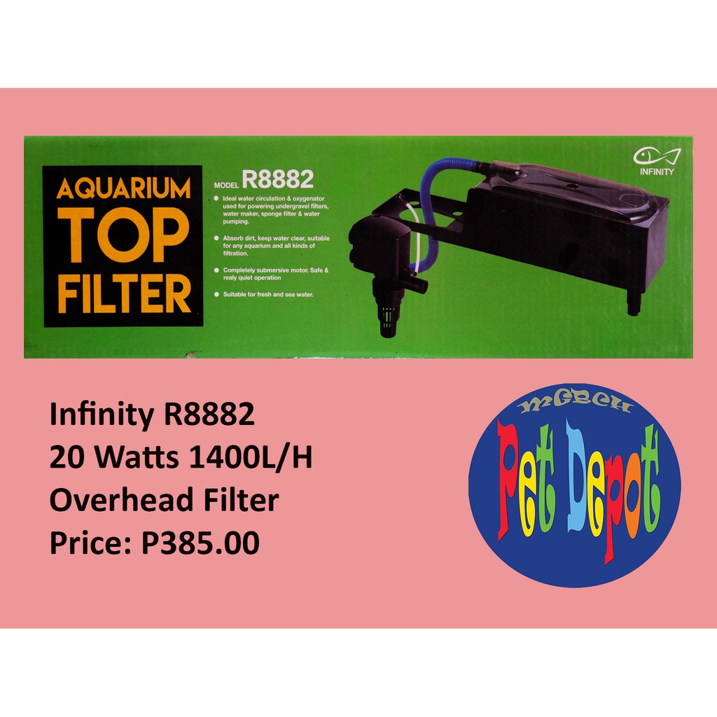 Infinity R8882 20 Watts 1400lh Aquarium Overhead Filter Shopee Philippines 3250