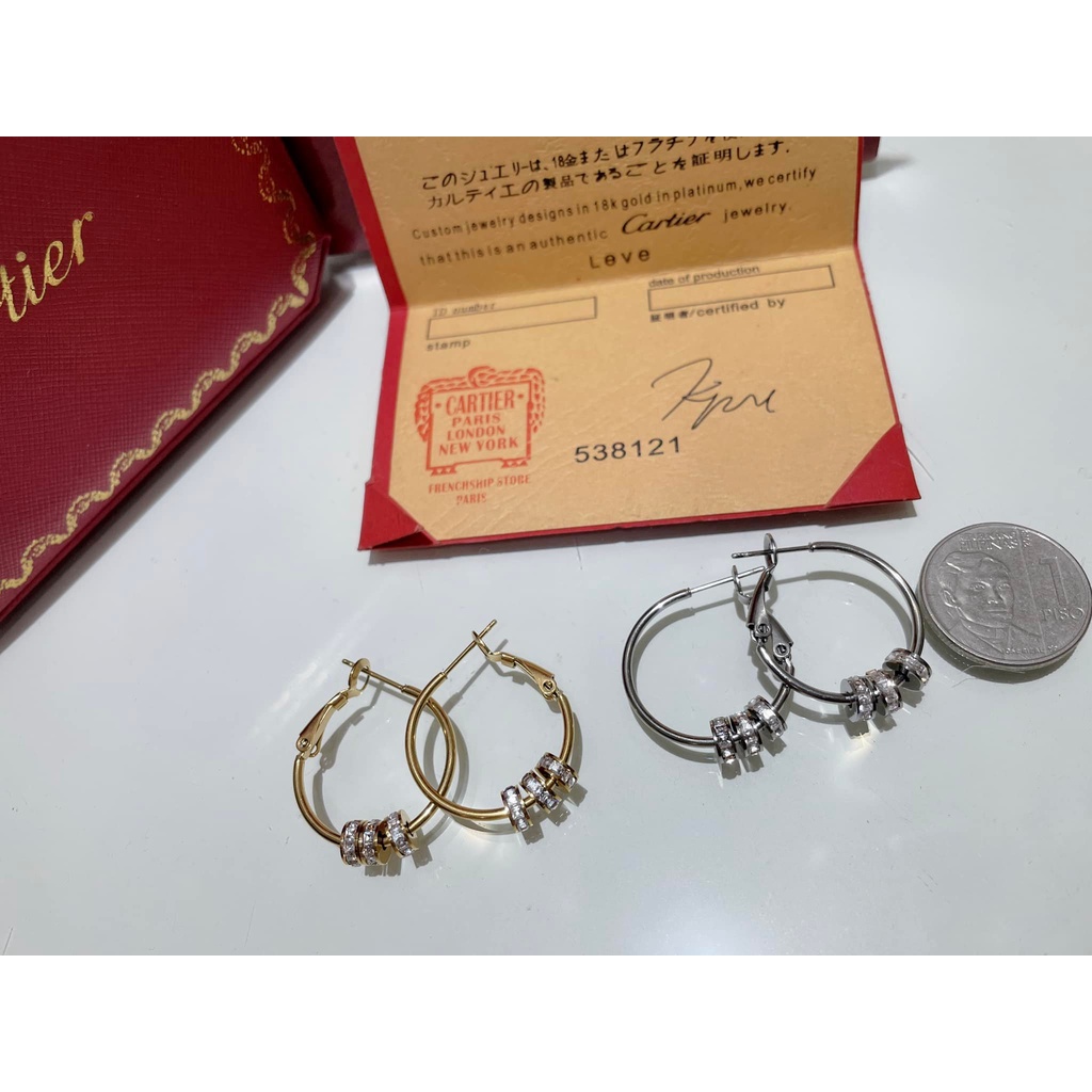 RM CARTIER STAINLESS HOOP EARRINGS Shopee Philippines