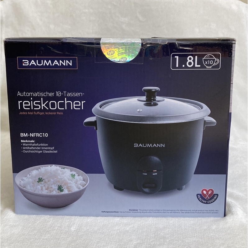 baumann rice cooker 1.8L (10 cups rice cooker) Shopee Philippines
