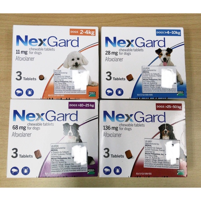 Nexgard AntiTick and Flea (24kg, 410kg, 1025kg, 2550kg) Shopee