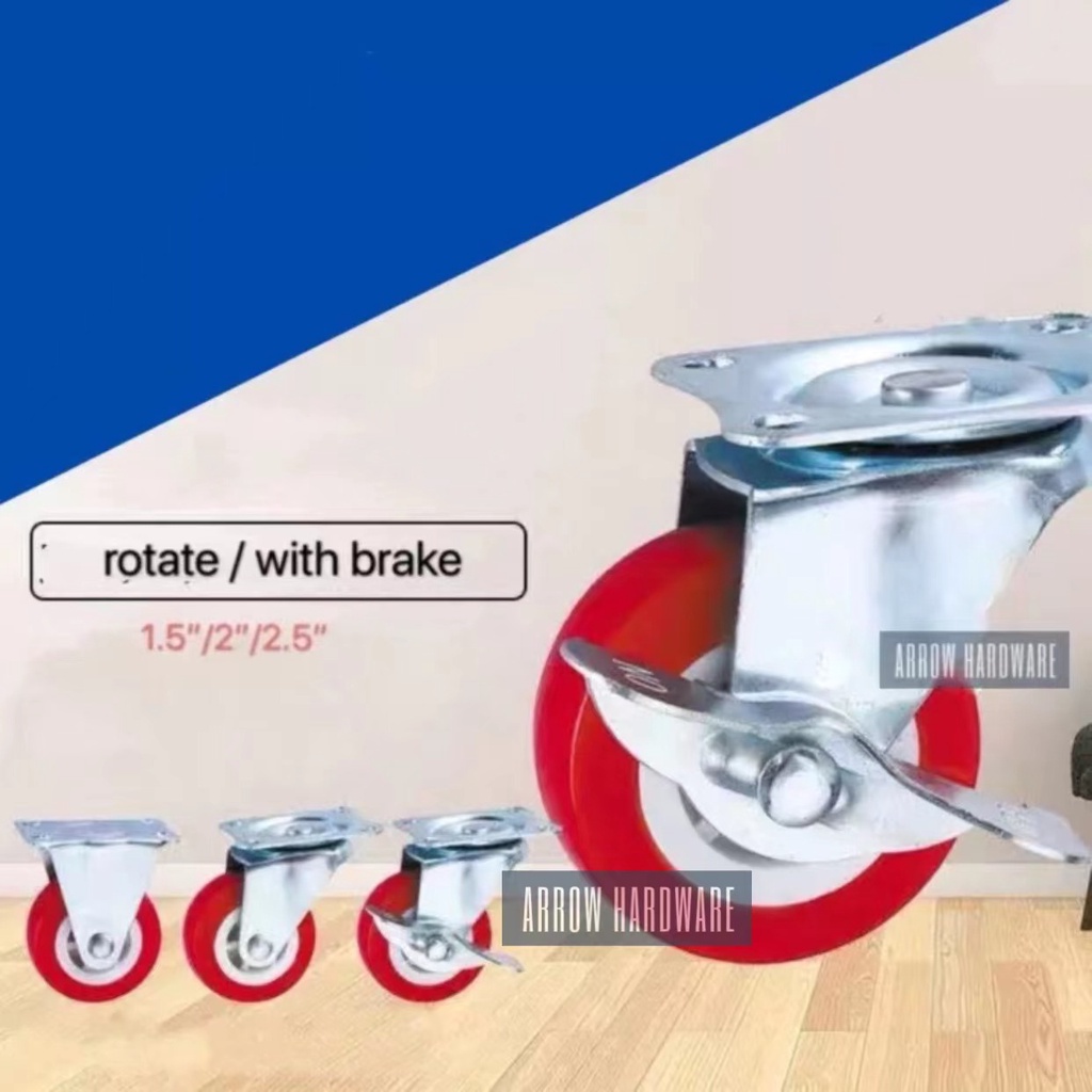 Universal Swivel PP red caster wheel furniture wheel Shopee Philippines