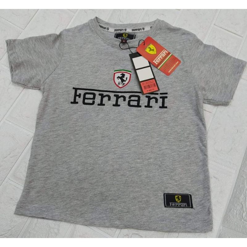 FERRARI FOR KIDS T SHIRT EMROID ORIGINAL OVERRUNS BRANDED Shopee