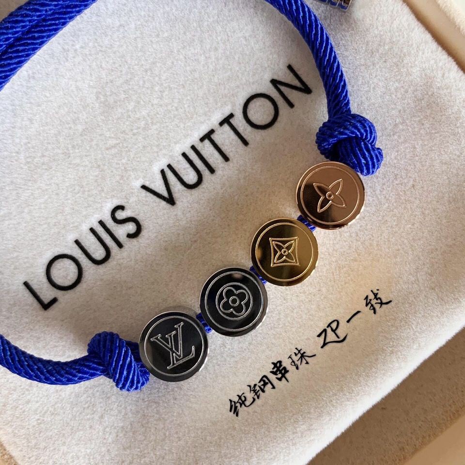 D24 Louis Vuitton Couple Rope Blue Bracelet Smart Bends And Hitches Easily  Adjustable Size Fashion A