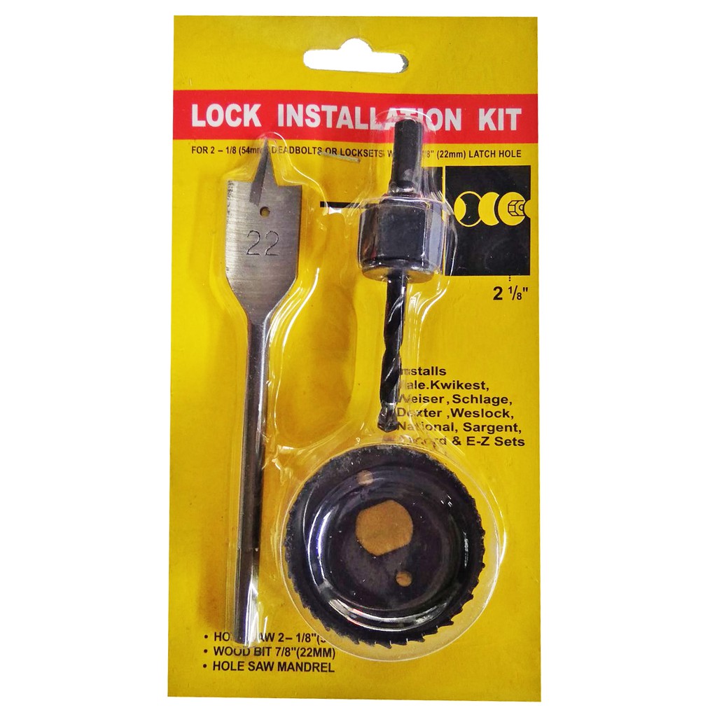 Door knob best sale drill bit