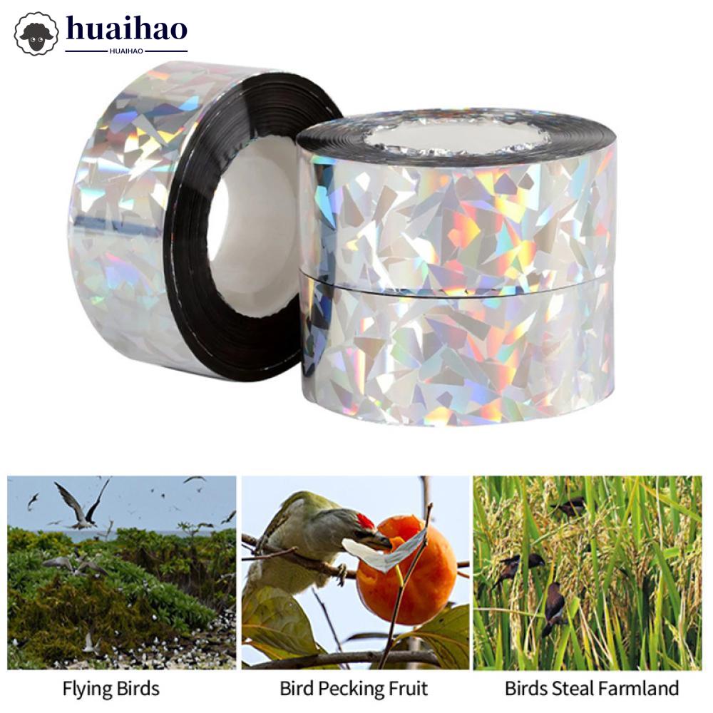 HUAIHAO 50m/80m Anti Bird Tape Flashing Reflective Bird Repellent Tape ...