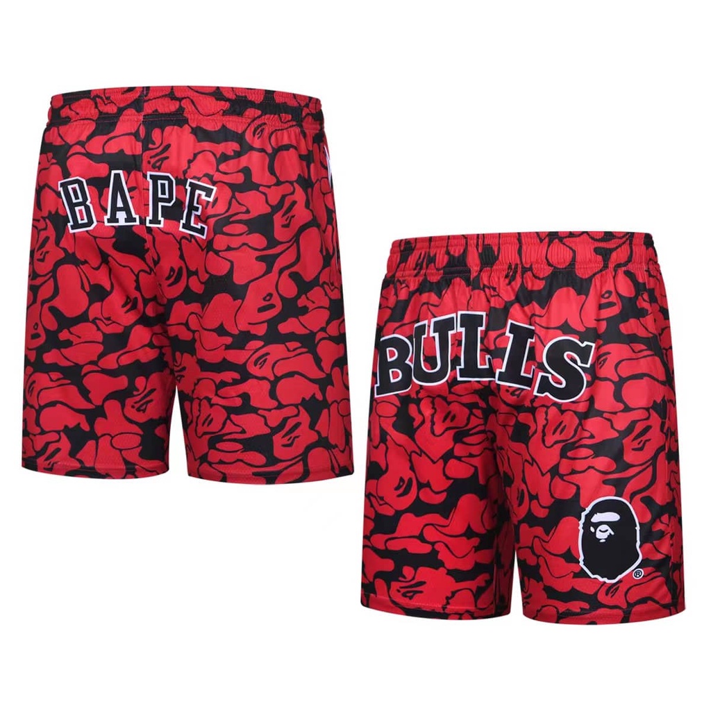 nba basketball shorts sports jersey shorts replica bulls BAPE lakers bape Shopee Philippines