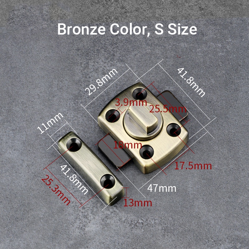 Rotate Bolt Latch Gate Latches Safety Door Slide Lock, Twist Sliding