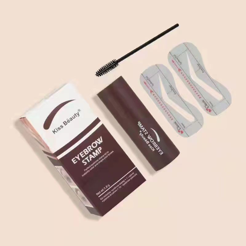 Kiss Beauty One Step Eyebrow Stamp Shaping Kit Brow Powder Stamp