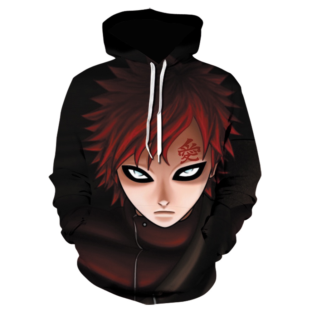 New Narutos Gaara men Hoodies Jacket Boy 3d Hoodie Akatsuki Coat