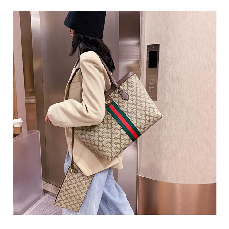 Topgrade 】2022 new style Gucci 2 in1 Luxury Large Neverfull zipper ophidia  tote bag with wallet Fo