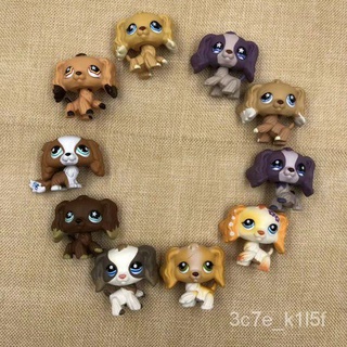 LPS Toy Mini Littlest Pet Shop Purple Cocker Spaniel Dog Puppy Flower Eyes  Toy for Boys Girls Kids Gift 