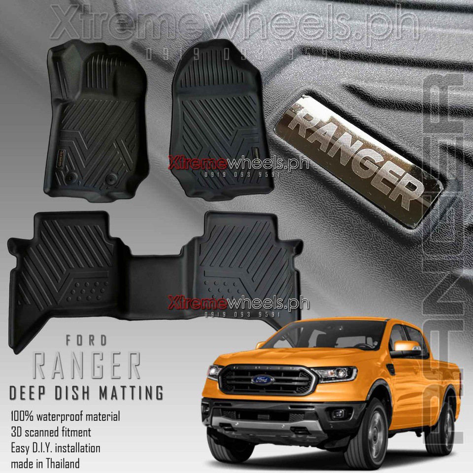 Ford Ranger / Raptor / Wildtrak 2012 to 2022 Deep Dish Floor Matting
