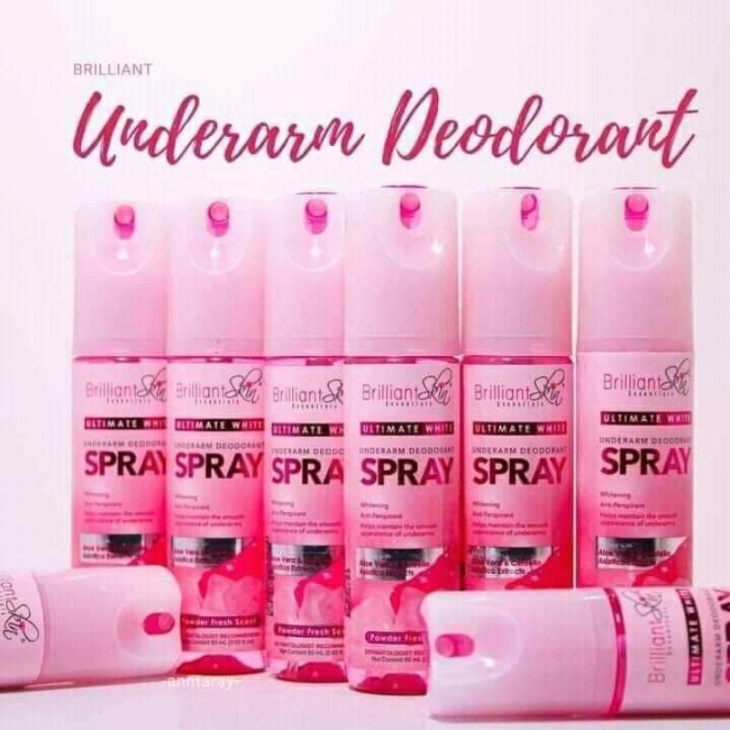 Brilliant Ultimate White Underarm Deodorant Spray 60ml Shopee Philippines