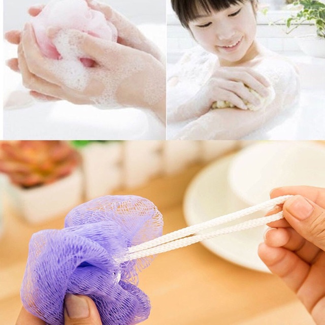 30g Big Bath Scrubbers Mesh Net Ball Bath Shower Sponge Random Color to ...
