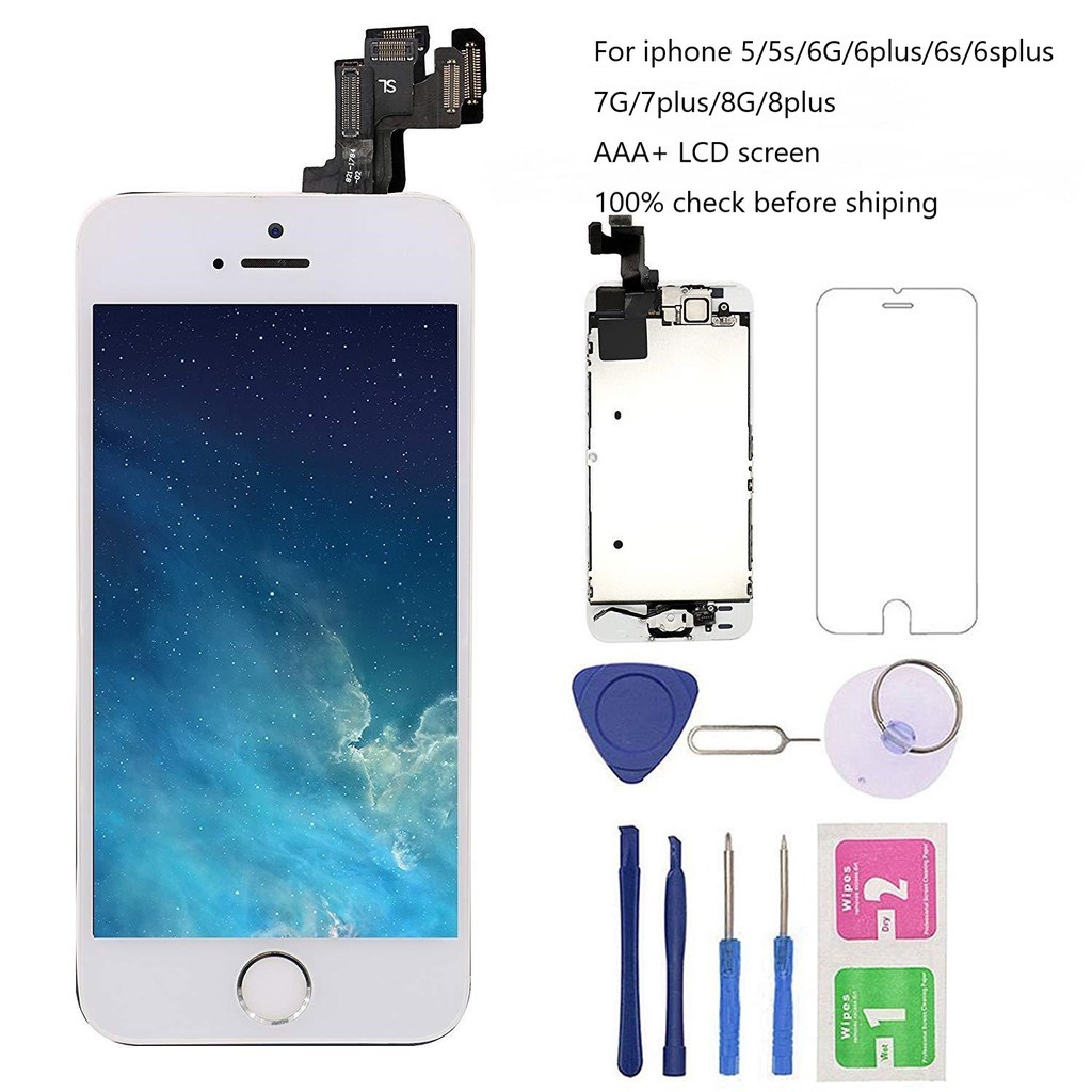 For iPhone 8/8 Plus Black White Replacement LCD Touch Screen Digitizer  Display