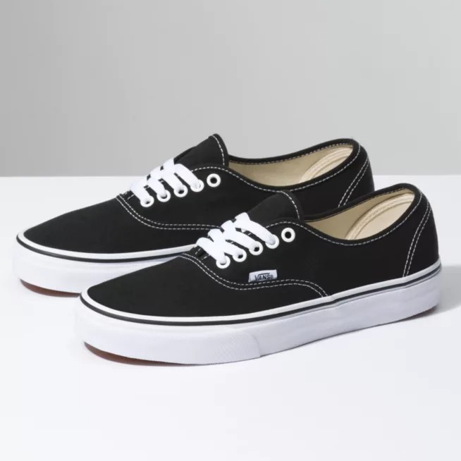 black and white authentic vans