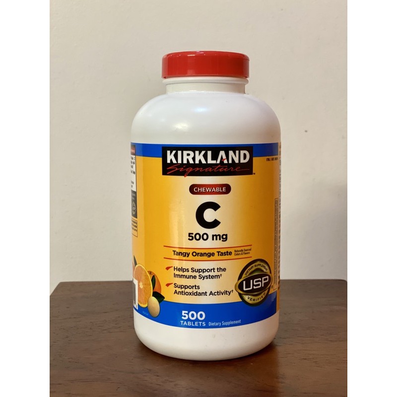 Kirkland Signature Vitamin C 1000mg 500 Tablets Chewable Vitamin C