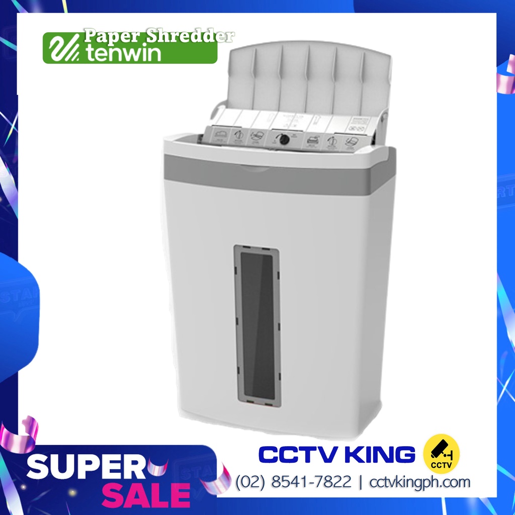 TENWIN Microcut Paper Shredder, Heavy Duty Automatic Autofeed