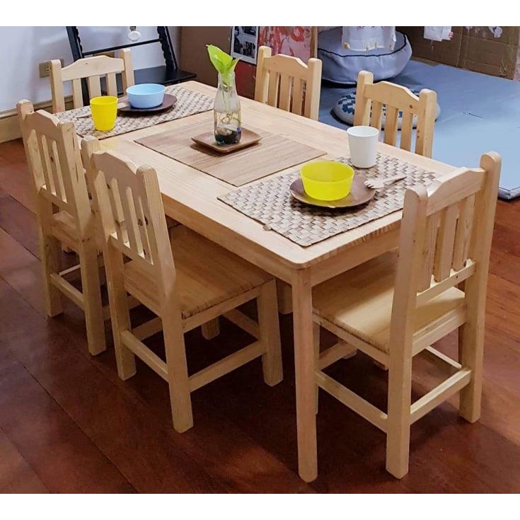 Product image Happy Kiddos Large Solid Wood Study Table for kids 4-6 seater- TABLE ONLY