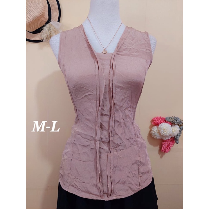Bayleaf Clothing Preloved Korean Style Cute Casual Sexy Pink Blouse