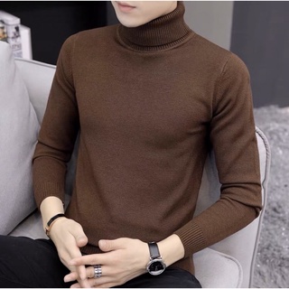 knitted turtle neck long sleeve for men's