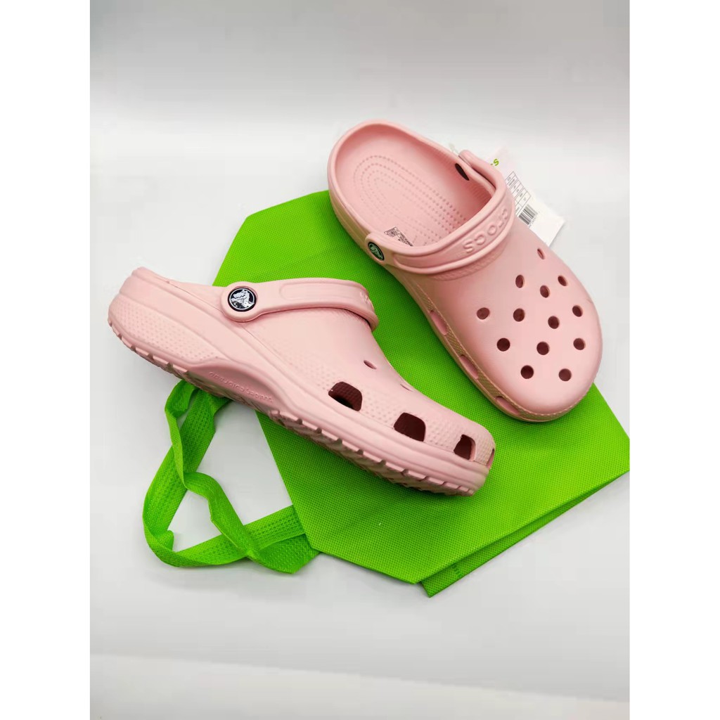 Crocs classic clogs light pink for woman with ecobag