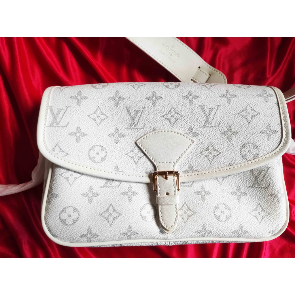 Louis Vuitton White Monogram Crossbody Bag Shopee Philippines