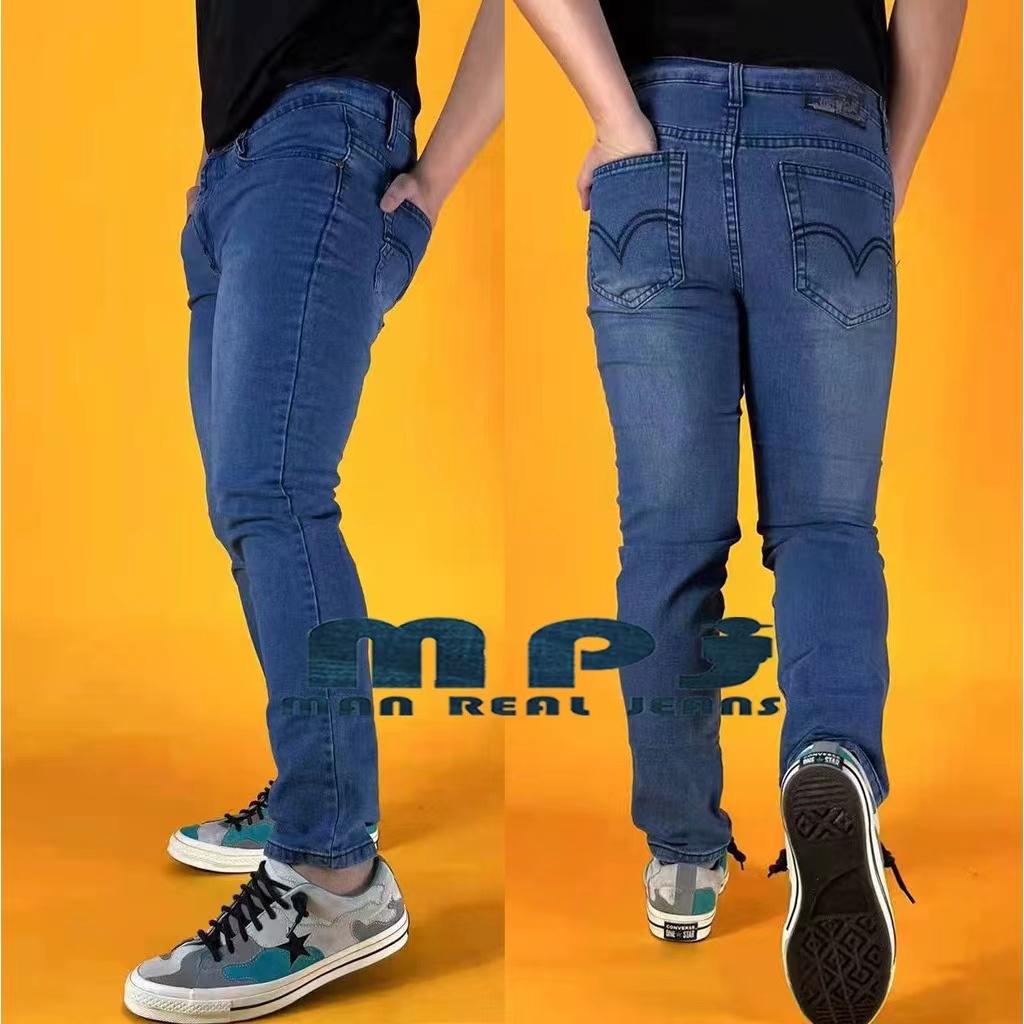 1475# Light Blue Men's Pants High Quality Maong stretchable Skinny