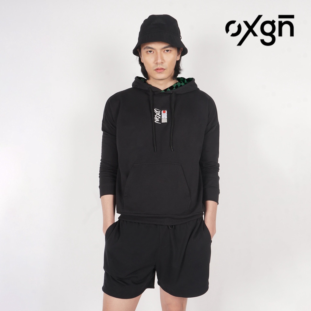 OXGN DemonSlayer Hoodie With Tanjiro Graphic Print For Men (Black) | Shopee  Philippines