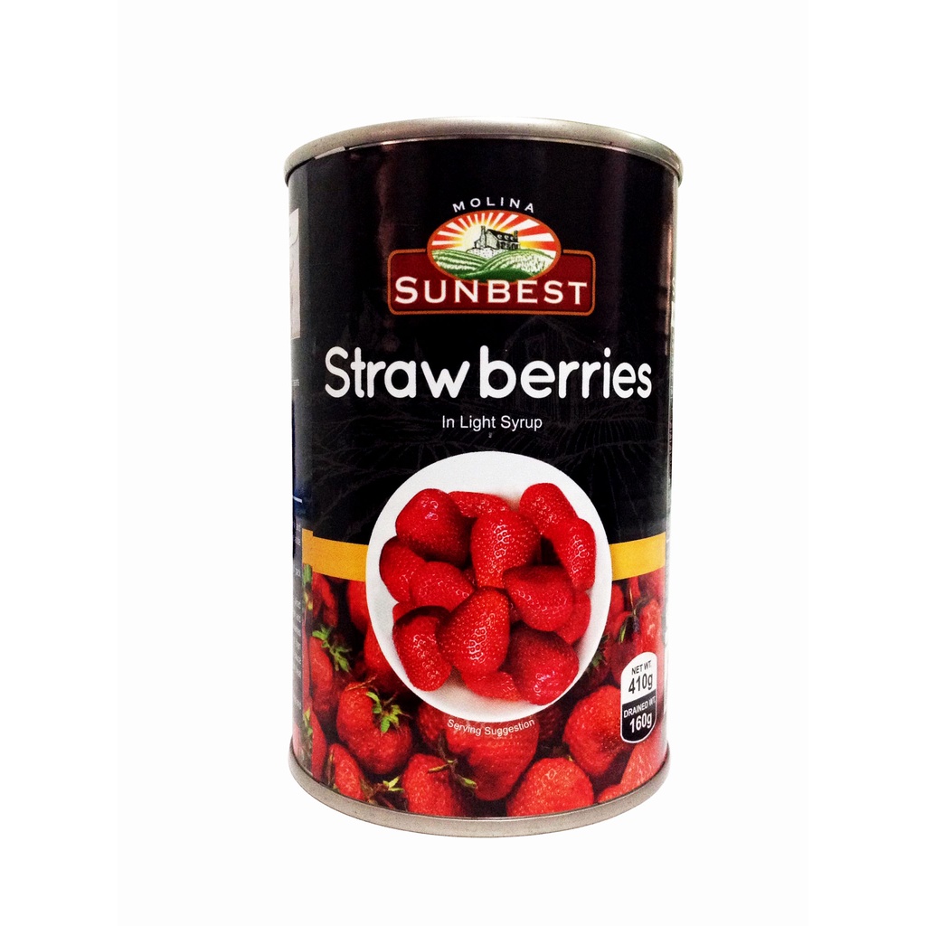 Sunbest Strawberries in Light Syrup 410g {Imported} | Shopee Philippines