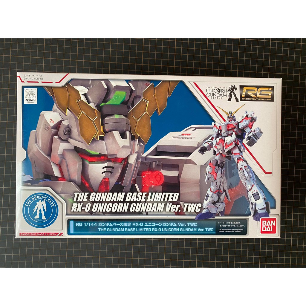 The Gundam Base Limited RX-0 Unicorn Gundam Ver. TWC (RG) | Shopee ...