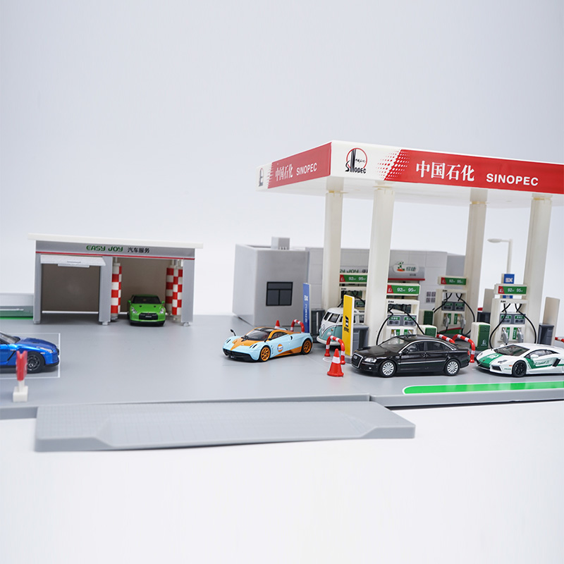Яˆ 1:64 Sinopec Gas Station Model Toy Scene Set Car Wash Room Gas Station  Car Model Orname | Shopee Philippines