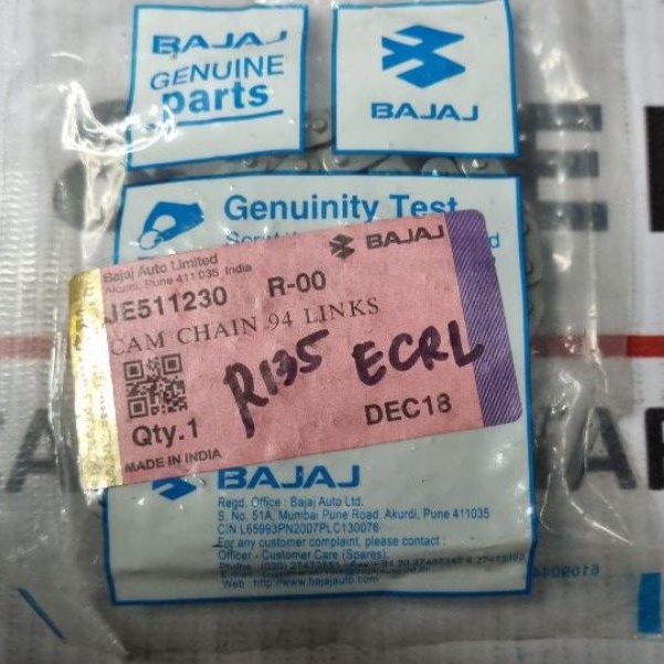 Bajaj Rouser 135, CT150 Timing Chain (Genuine) Shopee Philippines