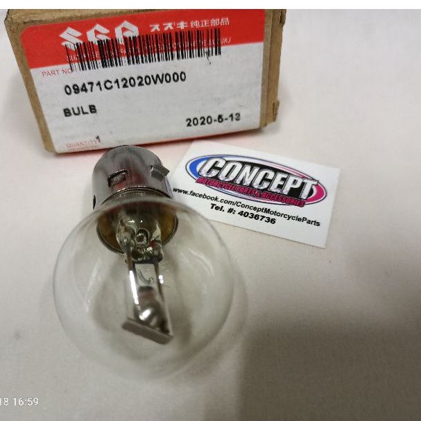 Genuine Suzuki Headlight Bulb for GD 110/ Thunder/ Mola 125 and 150 ...