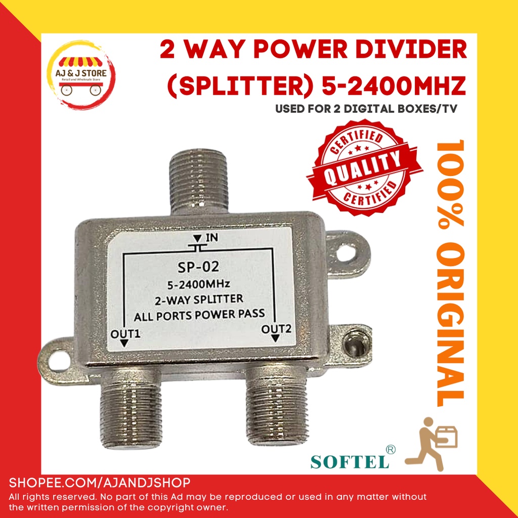 SOFTEL 2 WAY DIVIDER / 4 WAY DIVIDER / BOOSTER IN-LINE AMPLIFIER ...