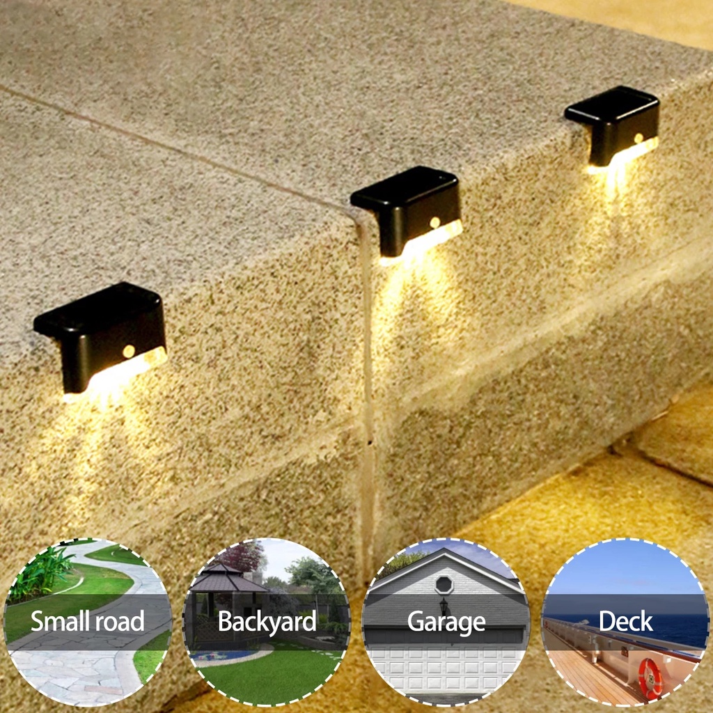 Solar LED Lights Outdoor Fence Lights IP65 Waterproof Solar Step Deck