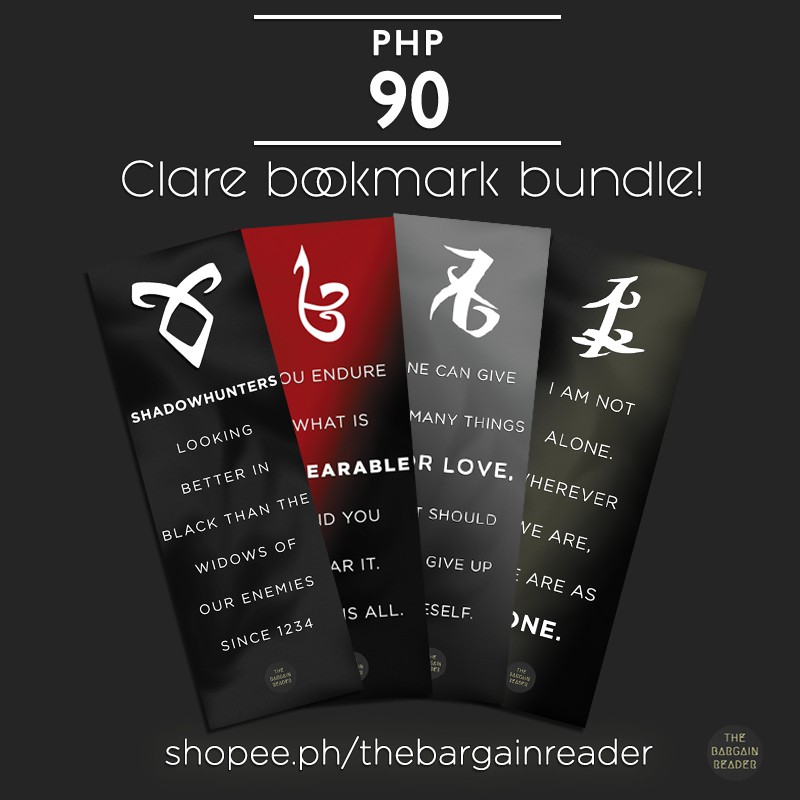 Mortal Instruments (Cassandra Clare) Rune Bookmarks Bundle | Shopee ...