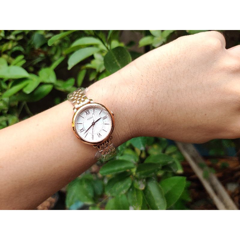 Fossil Women s Rose Gold Jacqueline ES3799 Watch With Stainless Steel Strap Shopee Philippines