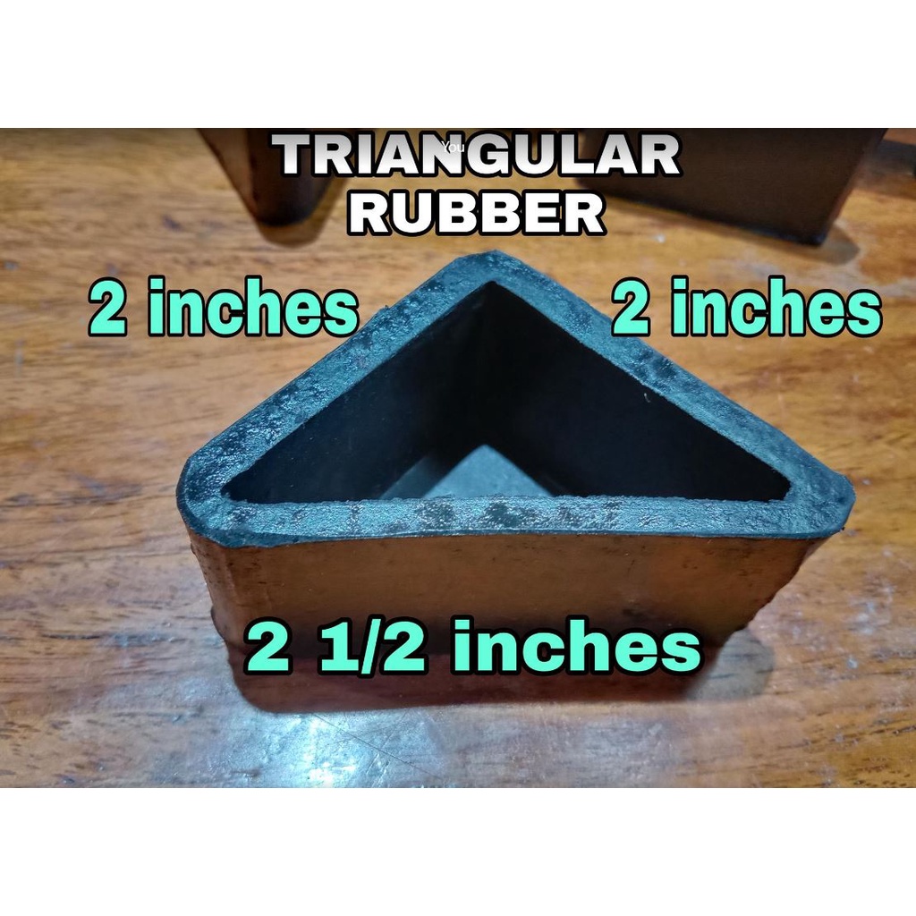 2 inches (50MM) TRIANGULAR HEAVY DUTY Tubular Rubber Footings /Stopper ...