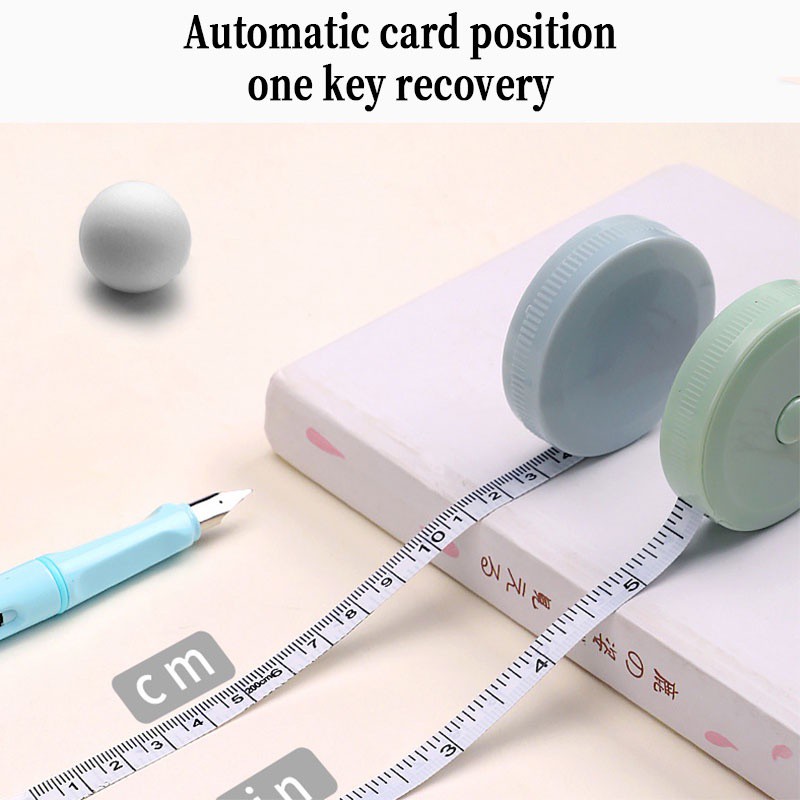 Retractable Measuring Ruler Portable Handy Plastic Tape Measure with 2 ...