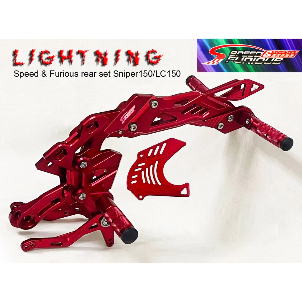 Speed & Furious rear full set Sniper King 150 rear set sniper150 ...
