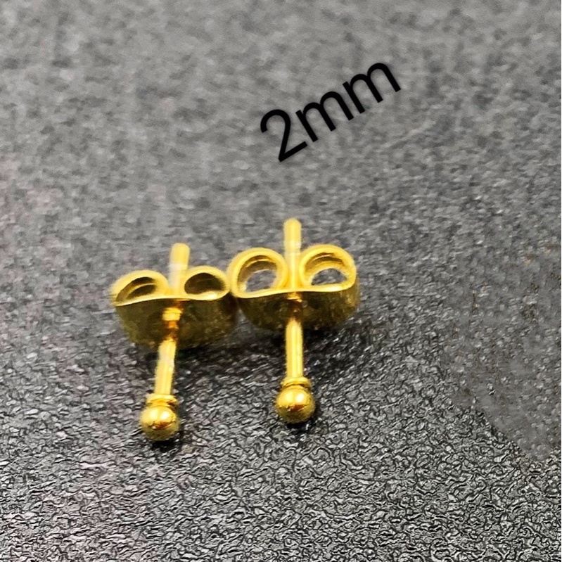 PIA 316L Hight Quality Stainless Steel Gold And Silver Bead Stud ...