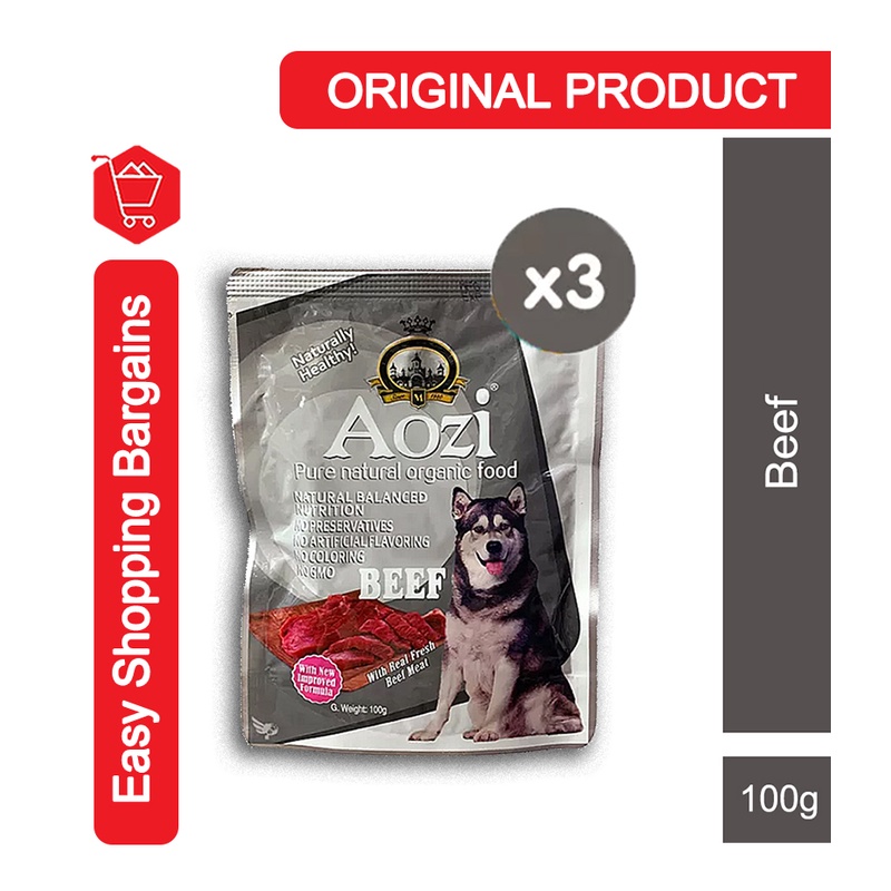 Aozi Beef Wet Food Pouch for DOGS 100g 3PCS Shopee Philippines