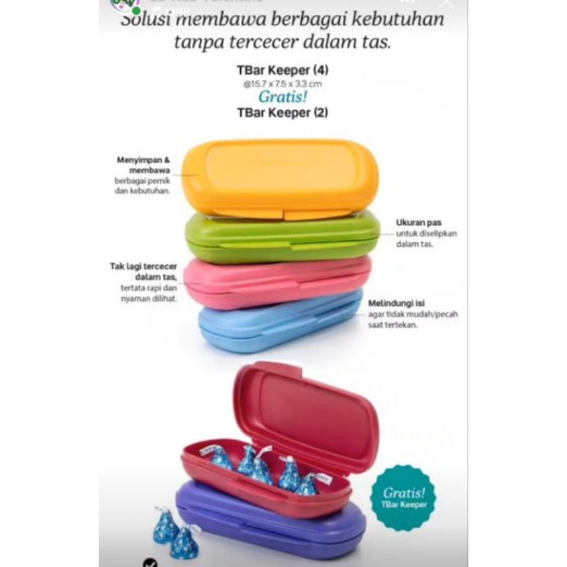 Tupperware t bar keeper candy container retail 1 pcs | Shopee Philippines