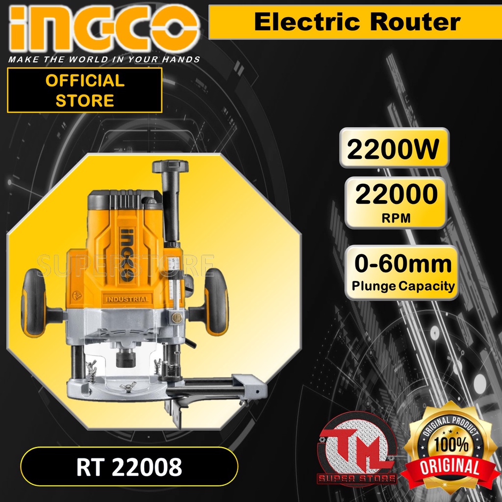 INGCO Electric Router RT 22008 • Tm ss | Shopee Philippines